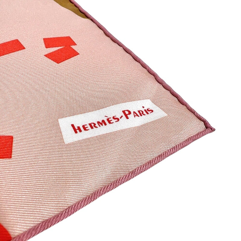 エルメス HERMES ガヴロッシュ 45 《ジャスト・マリッド》 H894115S 03 ローズ・パール/ヴュー・ローズ/イエロー シルク レディース スカーフ