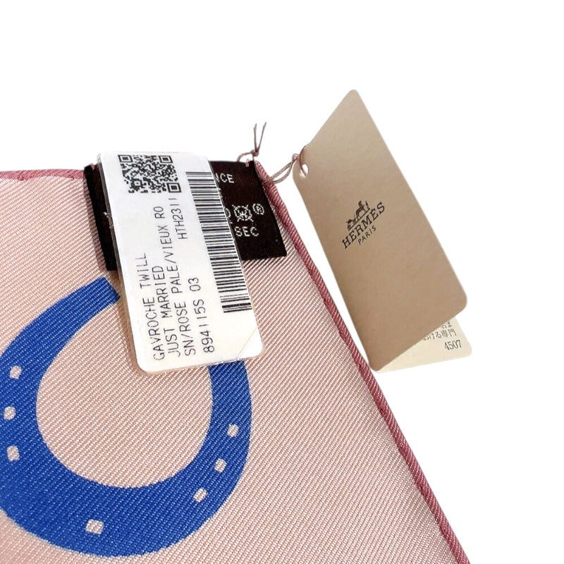 エルメス HERMES ガヴロッシュ 45 《ジャスト・マリッド》 H894115S 03 ローズ・パール/ヴュー・ローズ/イエロー シルク レディース スカーフ