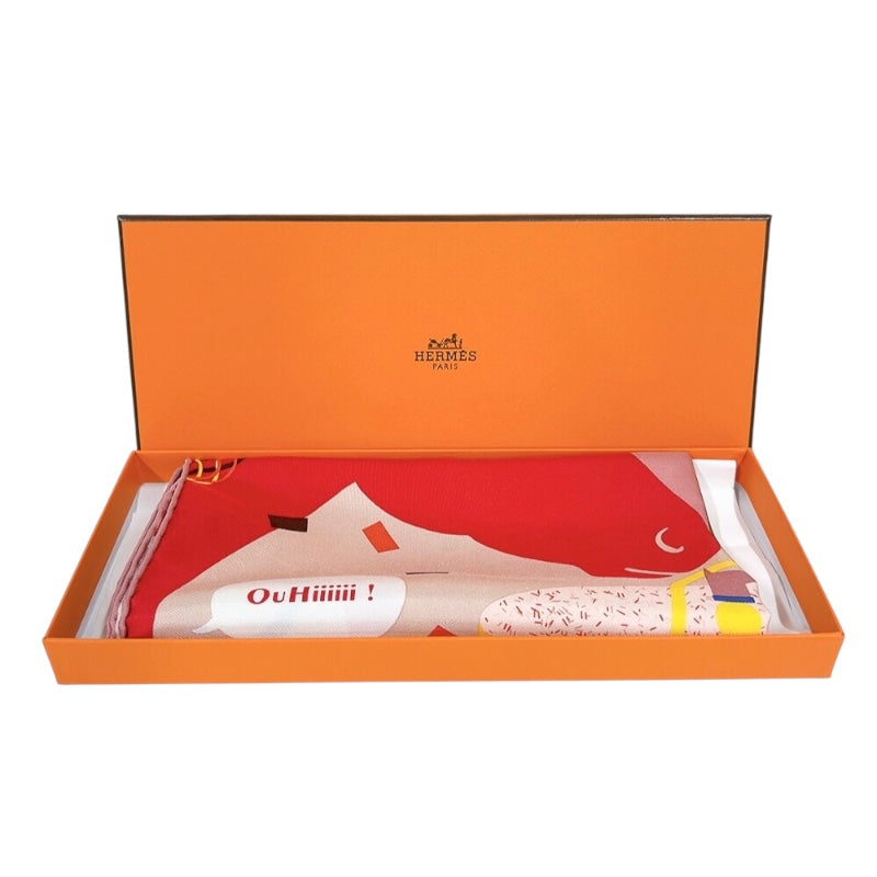 エルメス HERMES ガヴロッシュ 45 《ジャスト・マリッド》 H894115S 03 ローズ・パール/ヴュー・ローズ/イエロー シルク レディース スカーフ