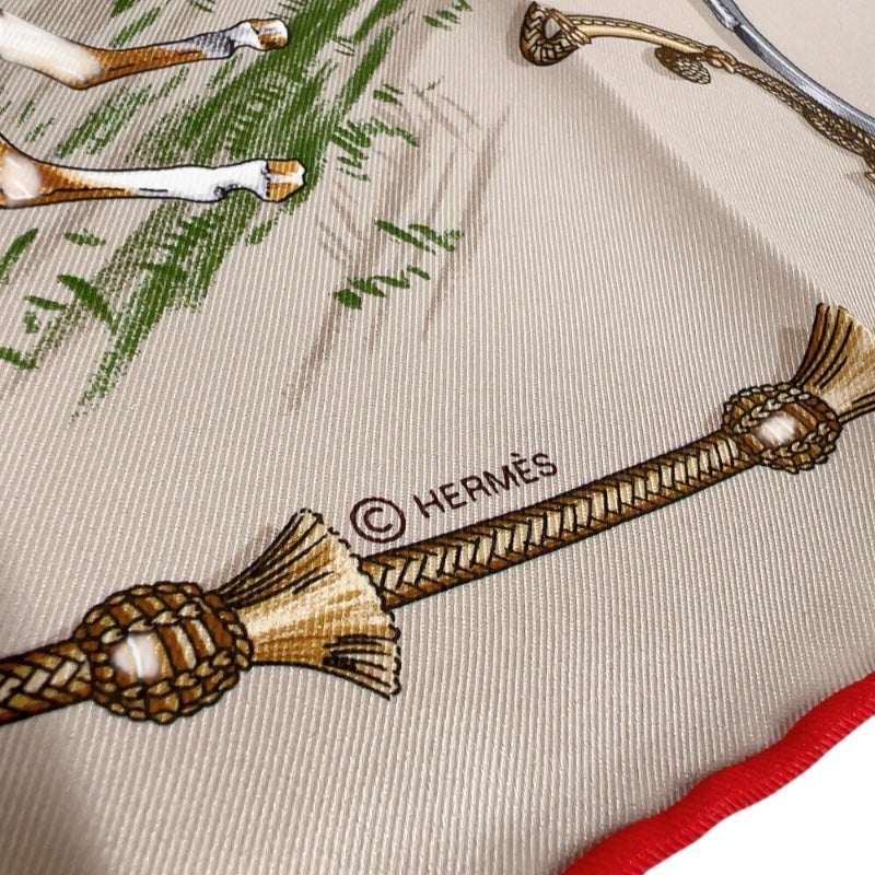エルメス HERMES カレ70 PAMPA　パンパ マスティック/ヴェール/ルージュ シルク レディース スカーフ