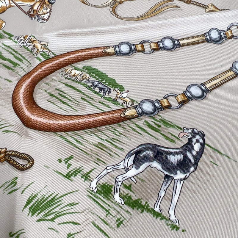 エルメス HERMES カレ70 PAMPA　パンパ マスティック/ヴェール/ルージュ シルク レディース スカーフ