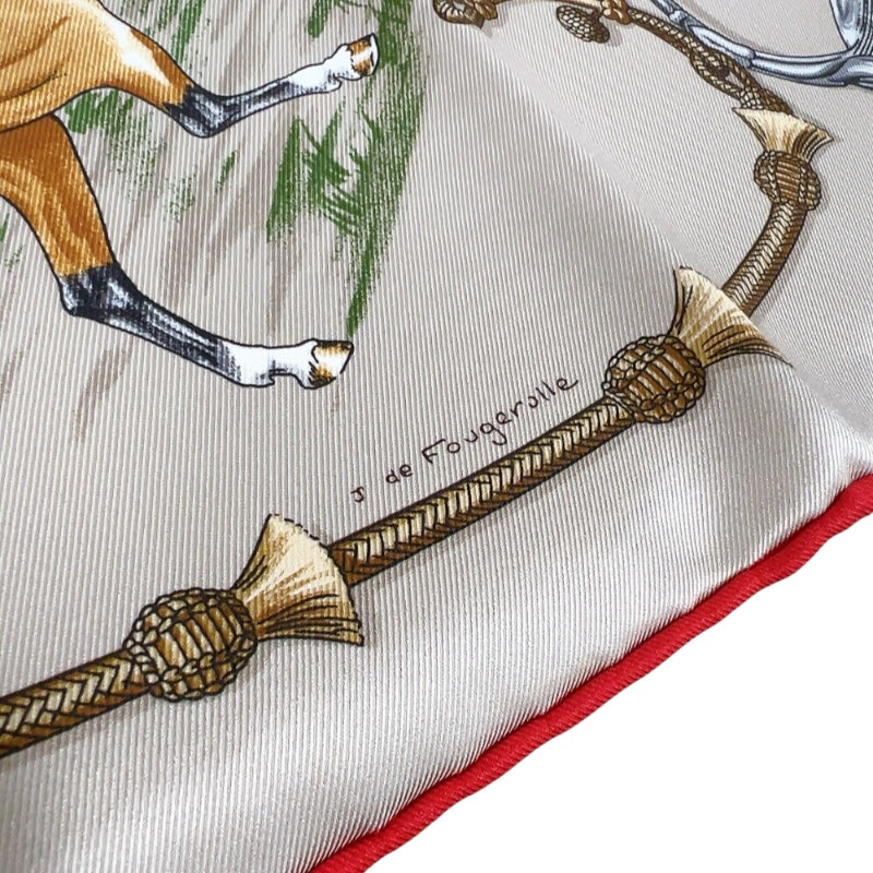 エルメス HERMES カレ70 PAMPA　パンパ マスティック/ヴェール/ルージュ シルク レディース スカーフ