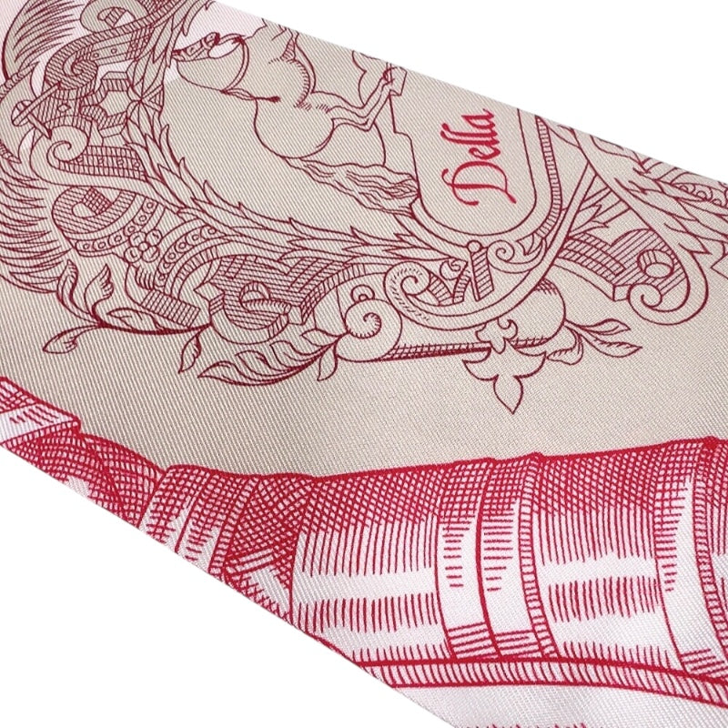 エルメス HERMES マキシツイリー　DELLA CAVALLERIA ローズペール/ルージュ シルク レディース スカーフ