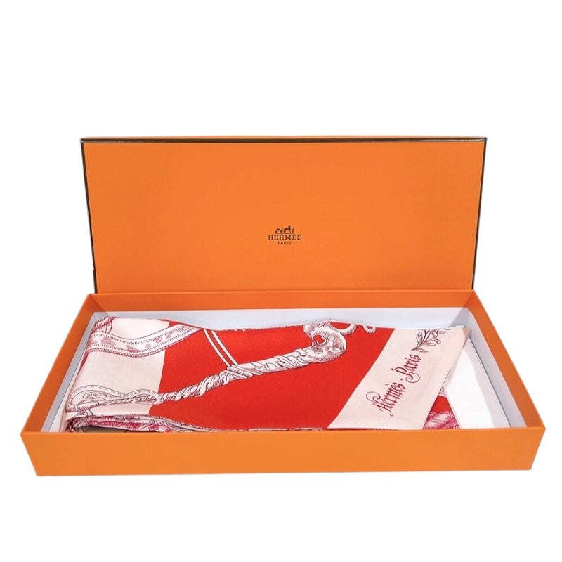 エルメス HERMES マキシツイリー　DELLA CAVALLERIA ローズペール/ルージュ シルク レディース スカーフ