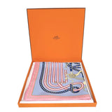 エルメス HERMES ガヴロッシュ 45 《グラン・トゥラララ》 H893778S 03 ローズ・ボンボン/シエル/イエロー シルク レディース スカーフ