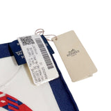 エルメス HERMES ガヴロッシュ 45 《ブリッド・ドゥ・ガラ・タータン》 マリン/ブラン/ルージュ シルク レディース スカーフ
