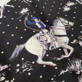 エルメス HERMES カレ55　野生馬　Les Mustangs Bandana ノワール/ブラン/マリン シルク レディース スカーフ