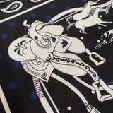エルメス HERMES カレ55　野生馬　Les Mustangs Bandana ノワール/ブラン/マリン シルク レディース スカーフ