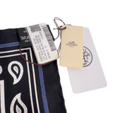 エルメス HERMES カレ55　野生馬　Les Mustangs Bandana ノワール/ブラン/マリン シルク レディース スカーフ