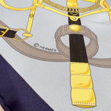 エルメス HERMES ガヴロッシュ 45 《エプロン・ドール》EPERONDOR ネイビー/イエロー/ブラック シルク レディース スカーフ