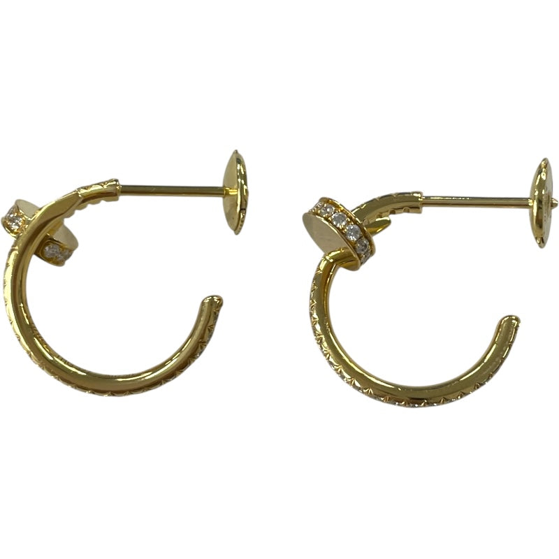 カルティエ Cartier ジュストアンクル フープダイヤピアス SM イエローゴールド 750YG ジュエリー