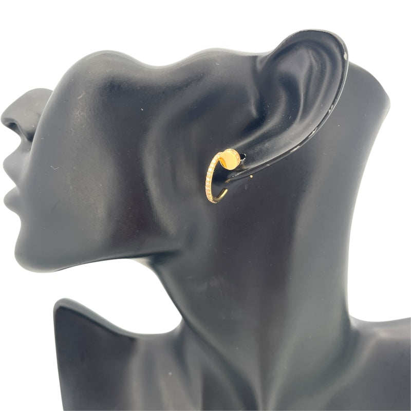 カルティエ Cartier ジュストアンクル フープダイヤピアス SM イエローゴールド 750YG ジュエリー