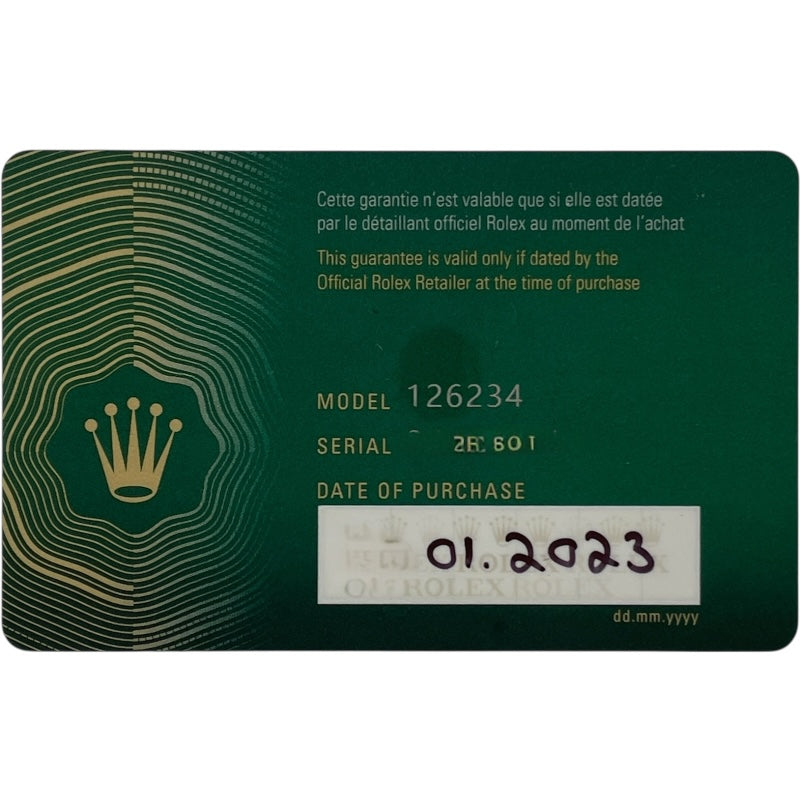 ロレックス ROLEX デイトジャスト36 フルーテッドモチーフ 126234 ブルー WG/SS 自動巻き メンズ 腕時計
