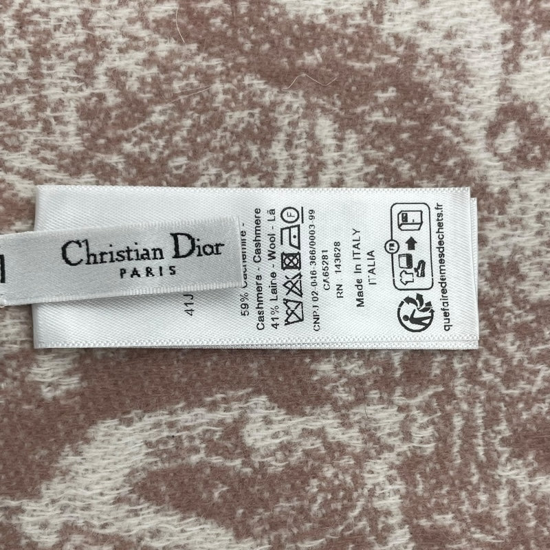 クリスチャン・ディオール Christian Dior トワルドゥジュイソバージュ マフラー 41JOU215I159 ピンク アイボリー カシミヤ/ウール レディース マフラー