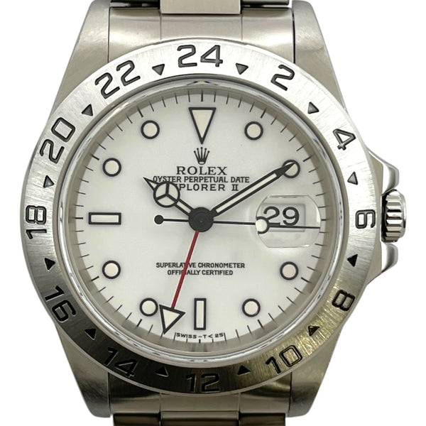 ロレックス ROLEX エクスプローラー2 16570 ホワイト SS 自動巻き メンズ 腕時計