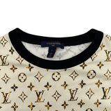 ルイ・ヴィトン LOUIS VUITTON モノグラム総柄半袖ワンピース F0JD85 ベージュ コットン レディース ワンピース