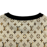 ルイ・ヴィトン LOUIS VUITTON モノグラム総柄半袖ワンピース F0JD85 ベージュ コットン レディース ワンピース