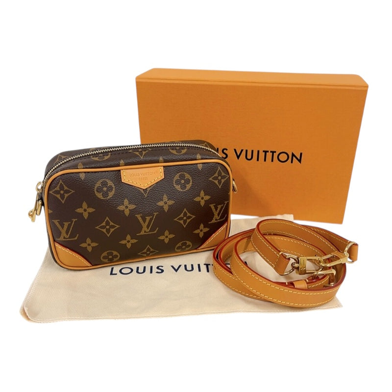 ルイ・ヴィトン LOUIS VUITTON トロカデロ･ウェアラブル ウォレット M14058 ブラウン　ゴールド金具 モノグラム メンズ ショルダーバッグ