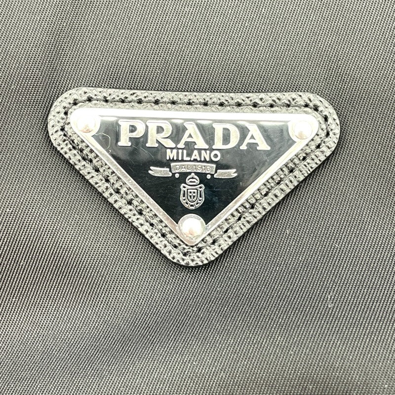プラダ PRADA Re-Nylonトライアングルロゴ長袖シャツ SC514 ブラック ナイロン メンズ 長袖シャツ