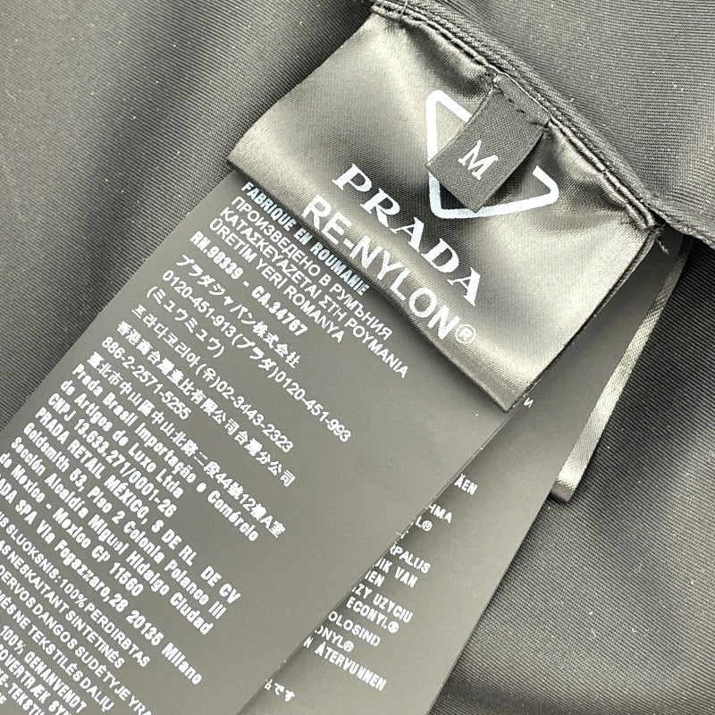 プラダ PRADA Re-Nylonトライアングルロゴ長袖シャツ SC514 ブラック ナイロン メンズ 長袖シャツ
