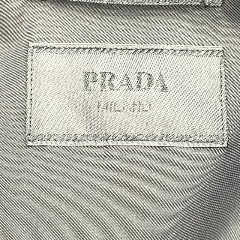 プラダ PRADA Re-Nylonトライアングルロゴ長袖シャツ SC514 ブラック ナイロン メンズ 長袖シャツ