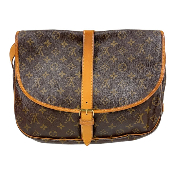 ルイ・ヴィトン LOUIS VUITTON ソミュール35 M42254 ブラウン ゴールド金具 モノグラム レディース ショルダーバッグ