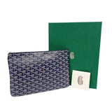 ゴヤール GOYARD セナMM ネイビー　シルバー金具 PVC レディース クラッチバッグ