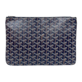 ゴヤール GOYARD セナMM ネイビー　シルバー金具 PVC レディース クラッチバッグ