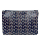 ゴヤール GOYARD セナMM ネイビー　シルバー金具 PVC レディース クラッチバッグ