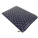 ゴヤール GOYARD セナMM ネイビー　シルバー金具 PVC レディース クラッチバッグ
