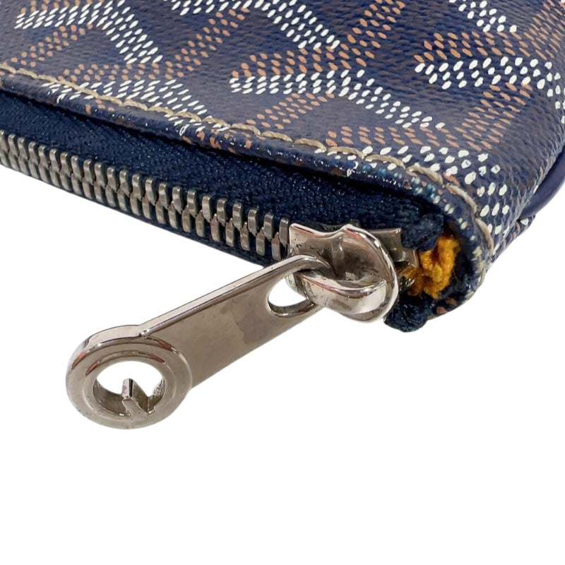 ゴヤール GOYARD セナMM ネイビー　シルバー金具 PVC レディース クラッチバッグ