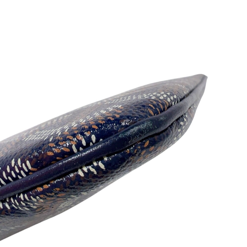 ゴヤール GOYARD セナMM ネイビー　シルバー金具 PVC レディース クラッチバッグ