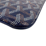 ゴヤール GOYARD セナMM ネイビー　シルバー金具 PVC レディース クラッチバッグ