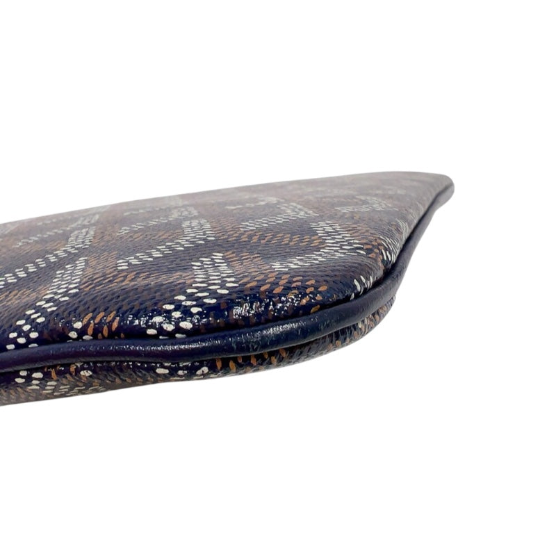 ゴヤール GOYARD セナMM ネイビー　シルバー金具 PVC レディース クラッチバッグ