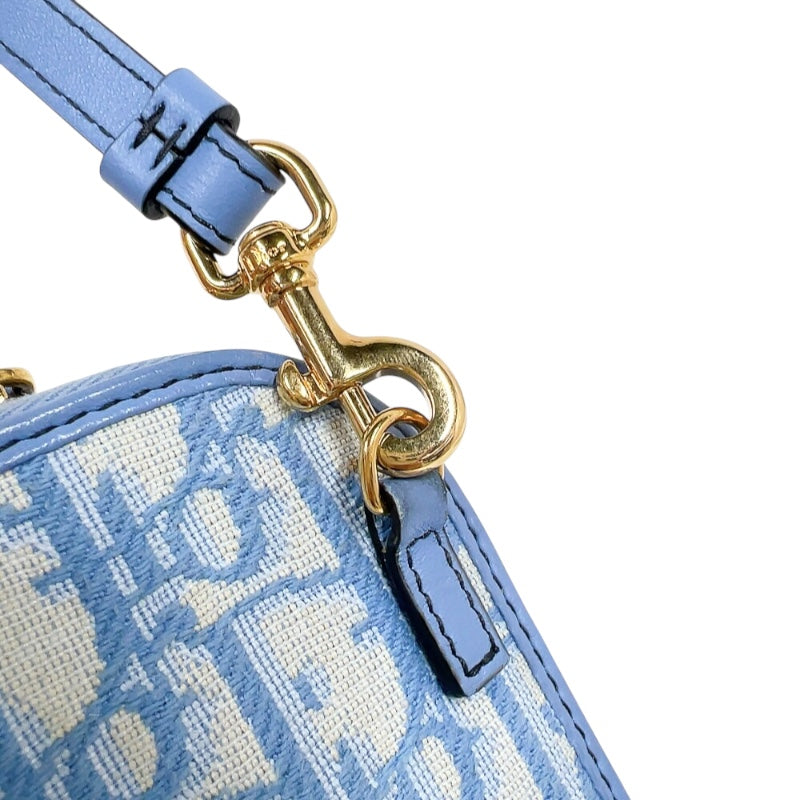 クリスチャン・ディオール Christian Dior 30モンテーニュフォンホルダー S2114UTZQ ターコイズ　ゴールド金具 オブリークジャガード レディース ショルダーバッグ