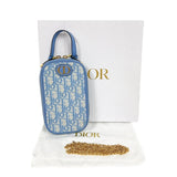 クリスチャン・ディオール Christian Dior 30モンテーニュフォンホルダー S2114UTZQ ターコイズ　ゴールド金具 オブリークジャガード レディース ショルダーバッグ