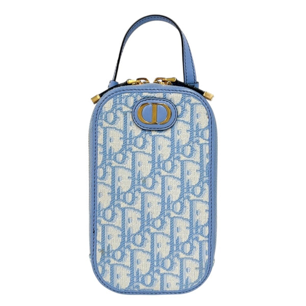 クリスチャン・ディオール Christian Dior 30モンテーニュフォンホルダー S2114UTZQ ターコイズ　ゴールド金具 オブリークジャガード レディース ショルダーバッグ