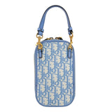 クリスチャン・ディオール Christian Dior 30モンテーニュフォンホルダー S2114UTZQ ターコイズ　ゴールド金具 オブリークジャガード レディース ショルダーバッグ