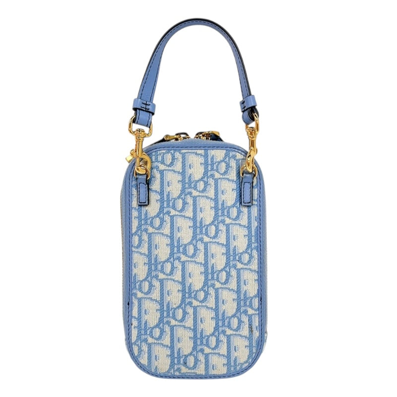 クリスチャン・ディオール Christian Dior 30モンテーニュフォンホルダー S2114UTZQ ターコイズ　ゴールド金具 オブリークジャガード レディース ショルダーバッグ