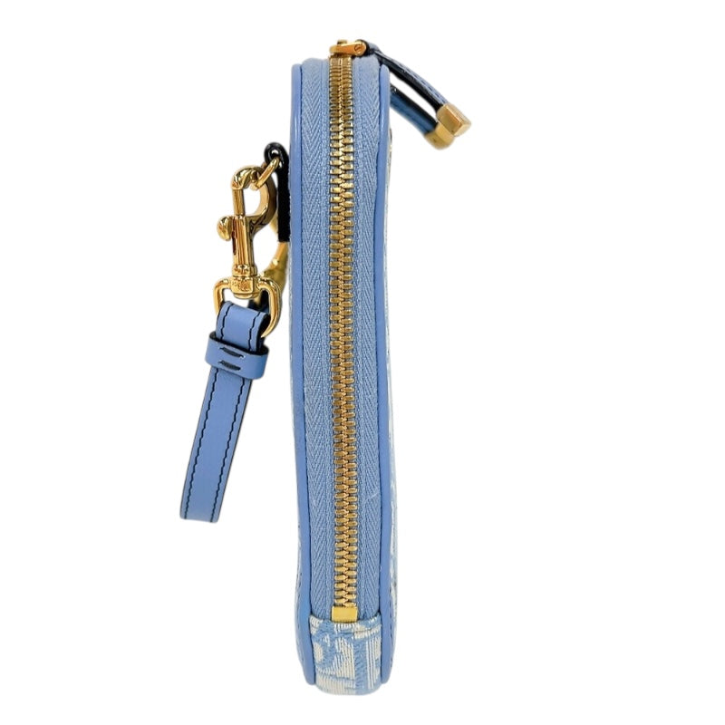クリスチャン・ディオール Christian Dior 30モンテーニュフォンホルダー S2114UTZQ ターコイズ　ゴールド金具 オブリークジャガード レディース ショルダーバッグ
