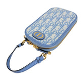 クリスチャン・ディオール Christian Dior 30モンテーニュフォンホルダー S2114UTZQ ターコイズ　ゴールド金具 オブリークジャガード レディース ショルダーバッグ