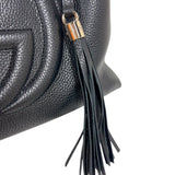 グッチ GUCCI ソーホー チェーントートバッグ 536196 ブラック　ゴールド金具 レザー レディース トートバッグ
