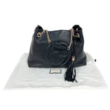グッチ GUCCI ソーホー チェーントートバッグ 536196 ブラック　ゴールド金具 レザー レディース トートバッグ
