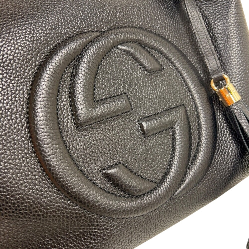 グッチ GUCCI ソーホー チェーントートバッグ 536196 ブラック　ゴールド金具 レザー レディース トートバッグ