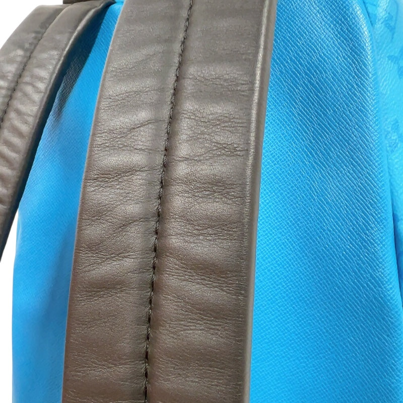 ルイ・ヴィトン LOUIS VUITTON ディスカバリー・バックパック M30409 ブルー　シルバー金具 タイガラマ メンズ リュック・デイパック