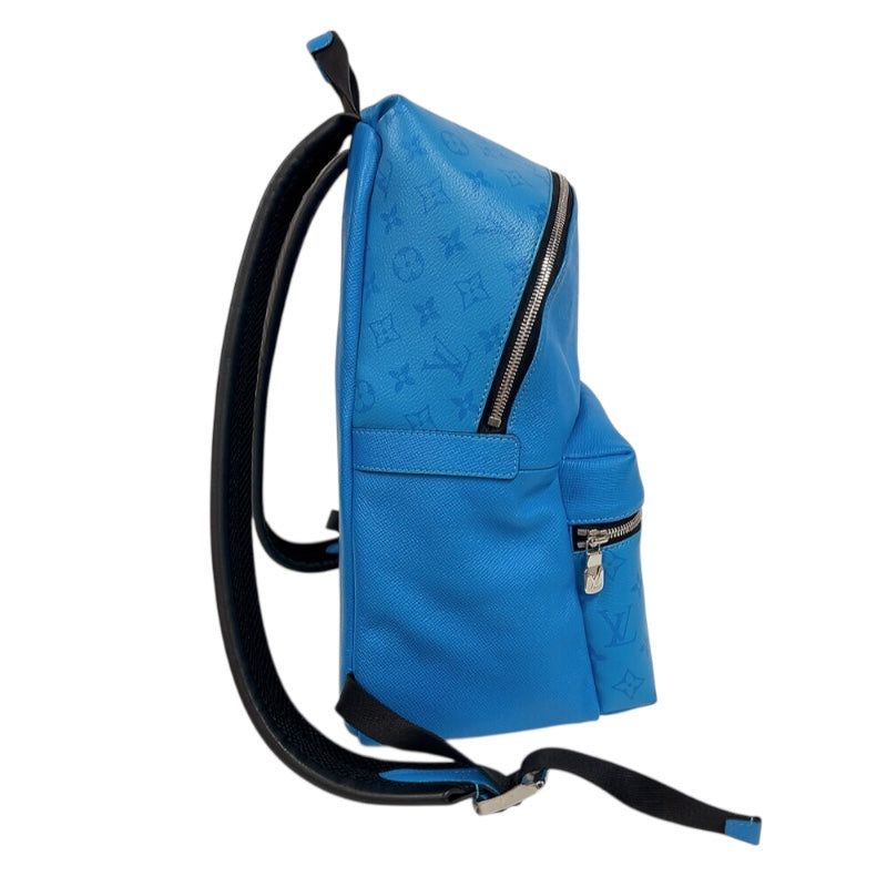 ルイ・ヴィトン LOUIS VUITTON ディスカバリー・バックパック M30409 ブルー　シルバー金具 タイガラマ メンズ リュック・デイパック