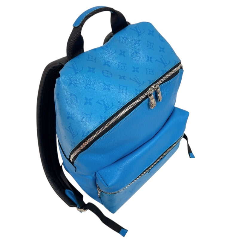 ルイ・ヴィトン LOUIS VUITTON ディスカバリー・バックパック M30409 ブルー　シルバー金具 タイガラマ メンズ リュック・デイパック