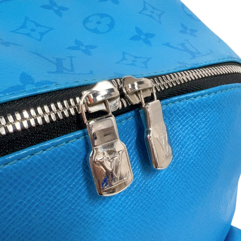 ルイ・ヴィトン LOUIS VUITTON ディスカバリー・バックパック M30409 ブルー　シルバー金具 タイガラマ メンズ リュック・デイパック