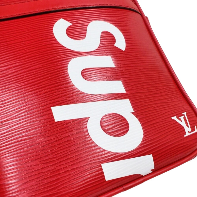 ルイ・ヴィトン LOUIS VUITTON ダヌーブPM　シュプリームコラボ M53417 レッド/ホワイト　シルバー金具 エピ ユニセックス ショルダーバッグ