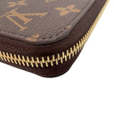 ルイ・ヴィトン LOUIS VUITTON ジッピー・ウォレット M42616 ブラウン　ゴールド金具 モノグラムキャンバス ユニセックス 長財布